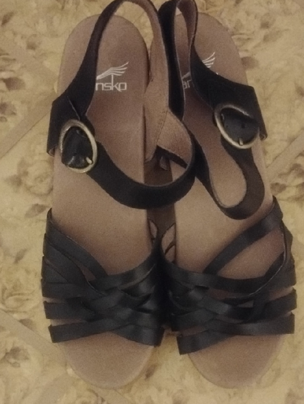 Brand New Dansko Sandals Black Sz 39 8.5 9